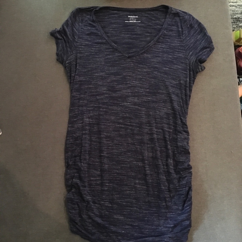 Blue maternity tee shirt